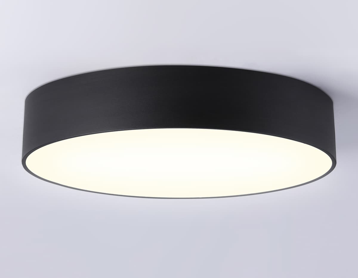 Потолочный светодиодный светильник FV5529 BK черный LED 45W 3000K D400*58 (Без ПДУ) Ambrella Light 16