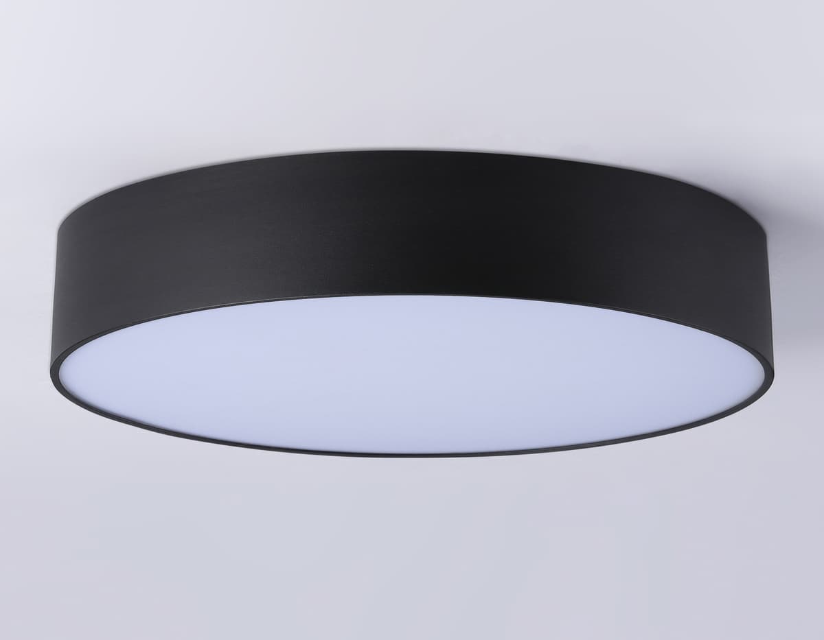 Потолочный светодиодный светильник FV5529 BK черный LED 45W 3000K D400*58 (Без ПДУ) Ambrella Light 17