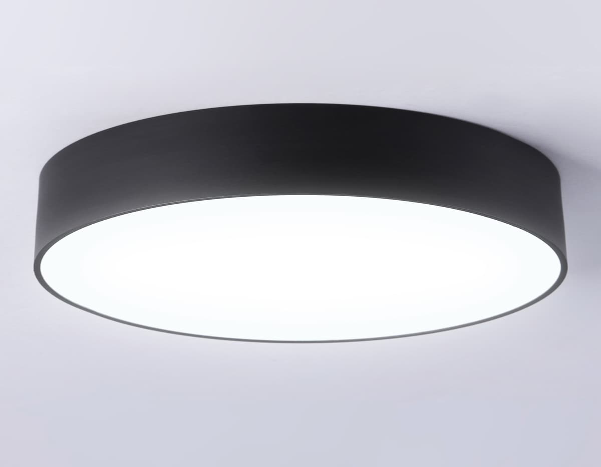 Потолочный светодиодный светильник FV5530 BK черный LED 45W 4200K D400*58 (Без ПДУ) Ambrella Light 15