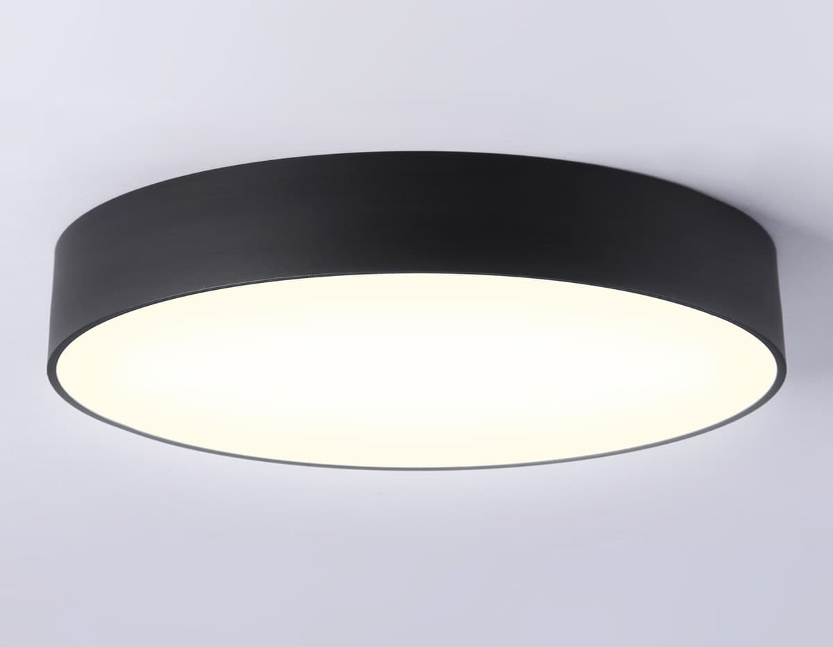 Потолочный светодиодный светильник FV5533 BK черный LED 60W 3000K D500*58 (Без ПДУ) Ambrella Light 15