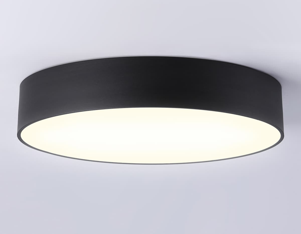 Потолочный светодиодный светильник FV5533 BK черный LED 60W 3000K D500*58 (Без ПДУ) Ambrella Light 16