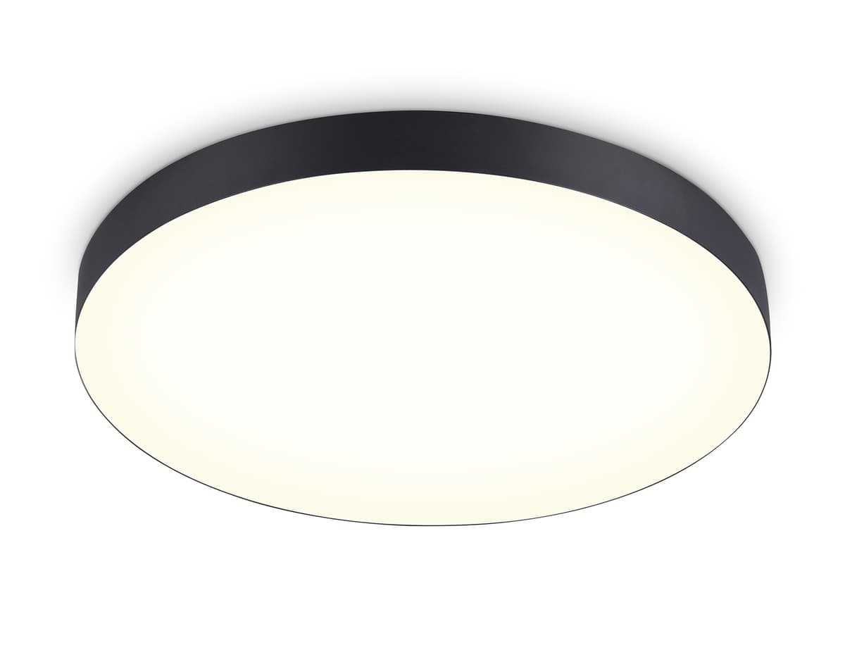 Потолочный светодиодный светильник FV5537 BK черный LED 90W 3000K D600*58 (Без ПДУ) Ambrella Light 10