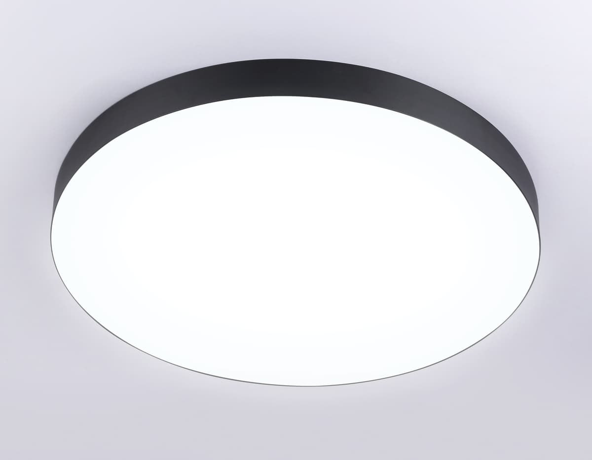 Потолочный светодиодный светильник FV5538 BK черный LED 90W 4200K D600*58 (Без ПДУ) Ambrella Light 15