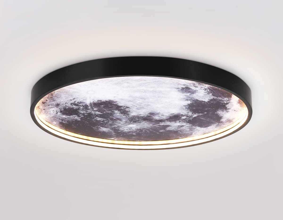 Настенно-потолочный светодиодный светильник FW11112 BK черный 25W LED 3000-6400K D400*38 Ambrella Light 21