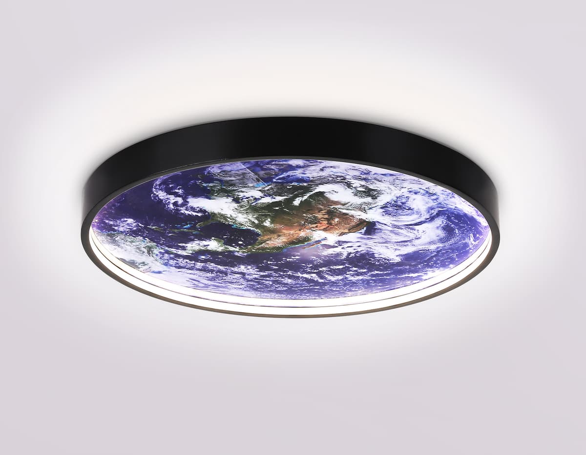 Настенно-потолочный светодиодный светильник FW11131 BK черный 15W LED 3000-6400K D240*38 Ambrella Light 22
