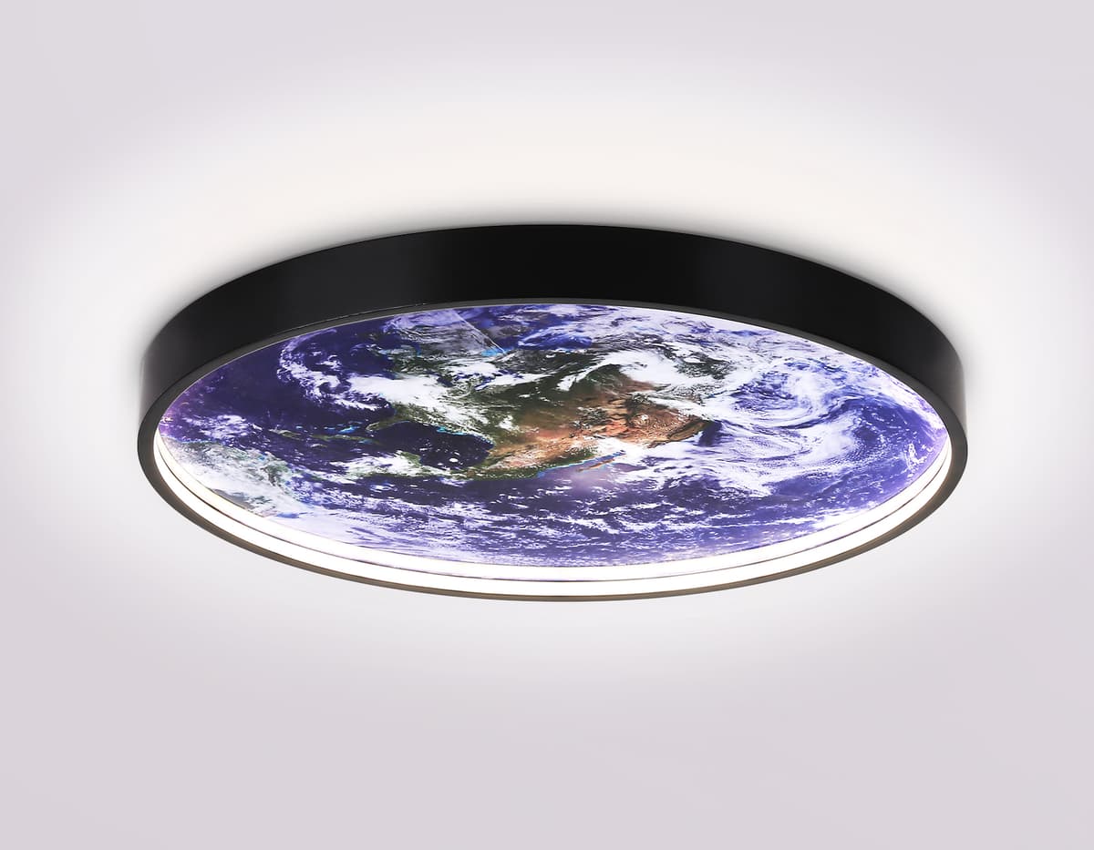 Настенно-потолочный светодиодный светильник FW11132 BK черный 18W LED 3000-6400K D300*38 Ambrella Light 22