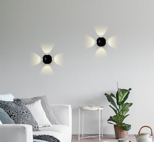 Настенный светодиодный светильник FW135 BK/S черный/песок LED 4200K 12W D100*100 Ambrella Light 6