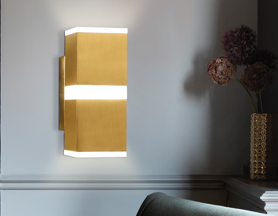 Настенный светодиодный светильник с акрилом FW191 SGD золото песок LED 4200K 12W 140*60*80 Ambrella Light 5