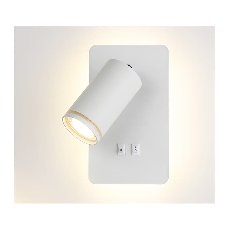 Настенный светильник с выключателем FW2465 WH белый GU10 max 12W+LED 4200K 9W 185*105*150 Ambrella Light 16