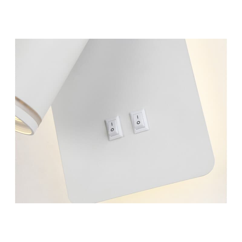 Настенный светильник с выключателем FW2465 WH белый GU10 max 12W+LED 4200K 9W 185*105*150 Ambrella Light 17