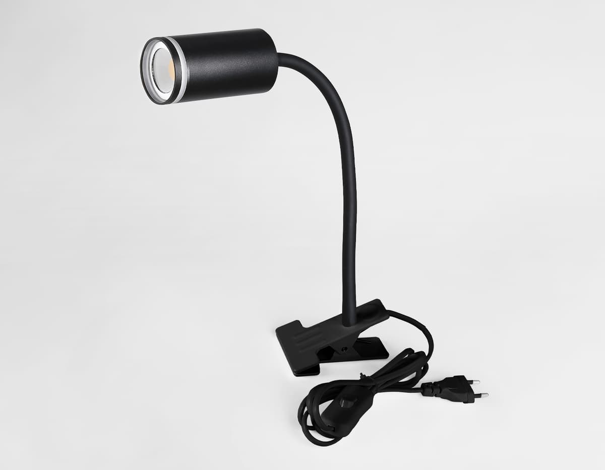 Светильник переносной на прищепке с выключателем FW2468 BK черный GU10 max 12W D55*L100*H300 Ambrella Light 10