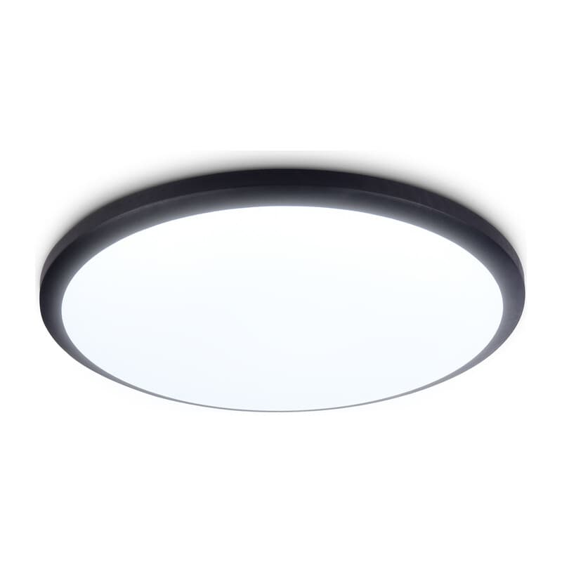 Потолочный светодиодный светильник FZ1233 BK черный IP44 22W 6400К D260*55 (Без ПДУ) Ambrella Light 9