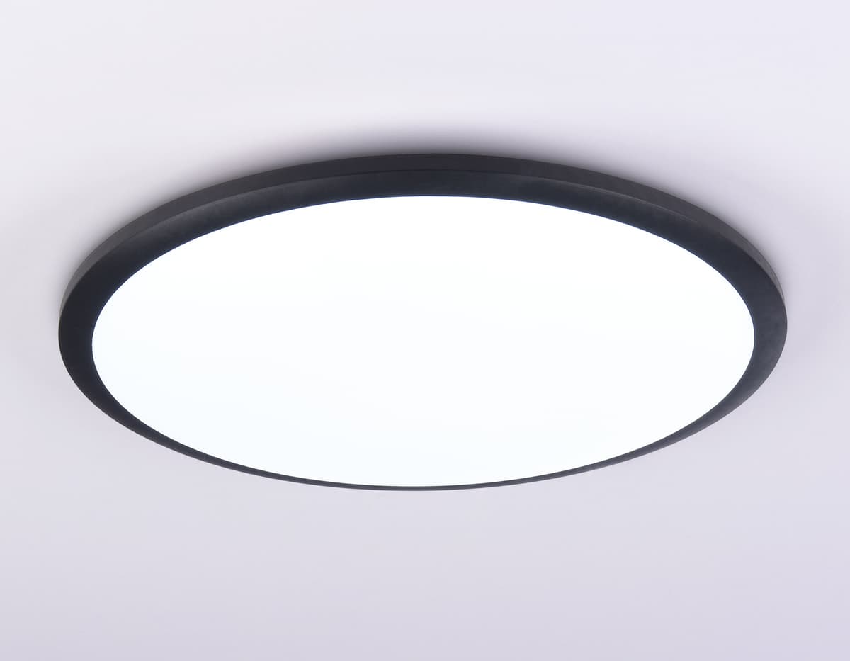Потолочный светодиодный светильник FZ1235 BK черный IP44 48W 6400К D450*55 (Без ПДУ) Ambrella Light 13
