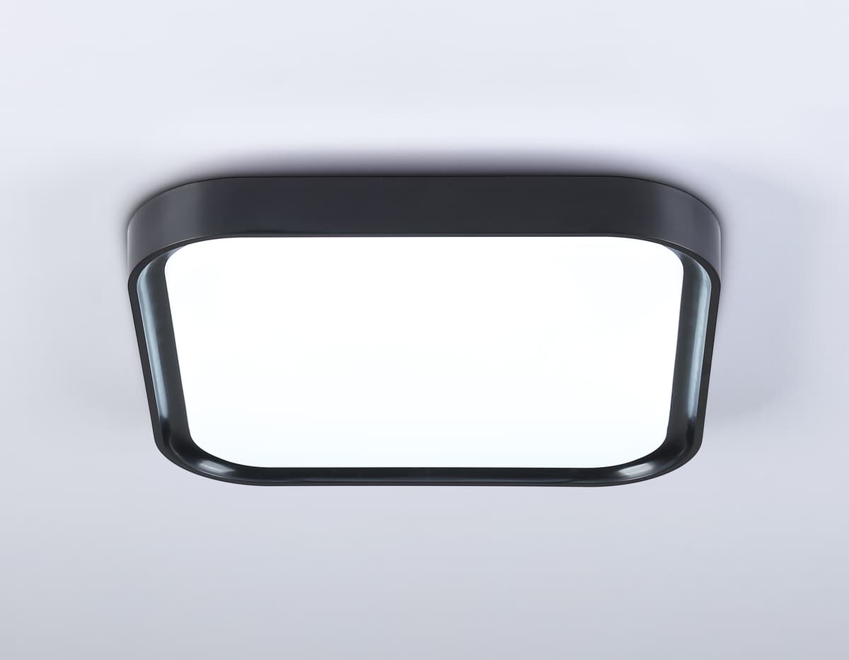Потолочный светодиодный светильник FZ1262 BK черный 18W 5000K 250*250*60 (Без ПДУ) Ambrella Light 9