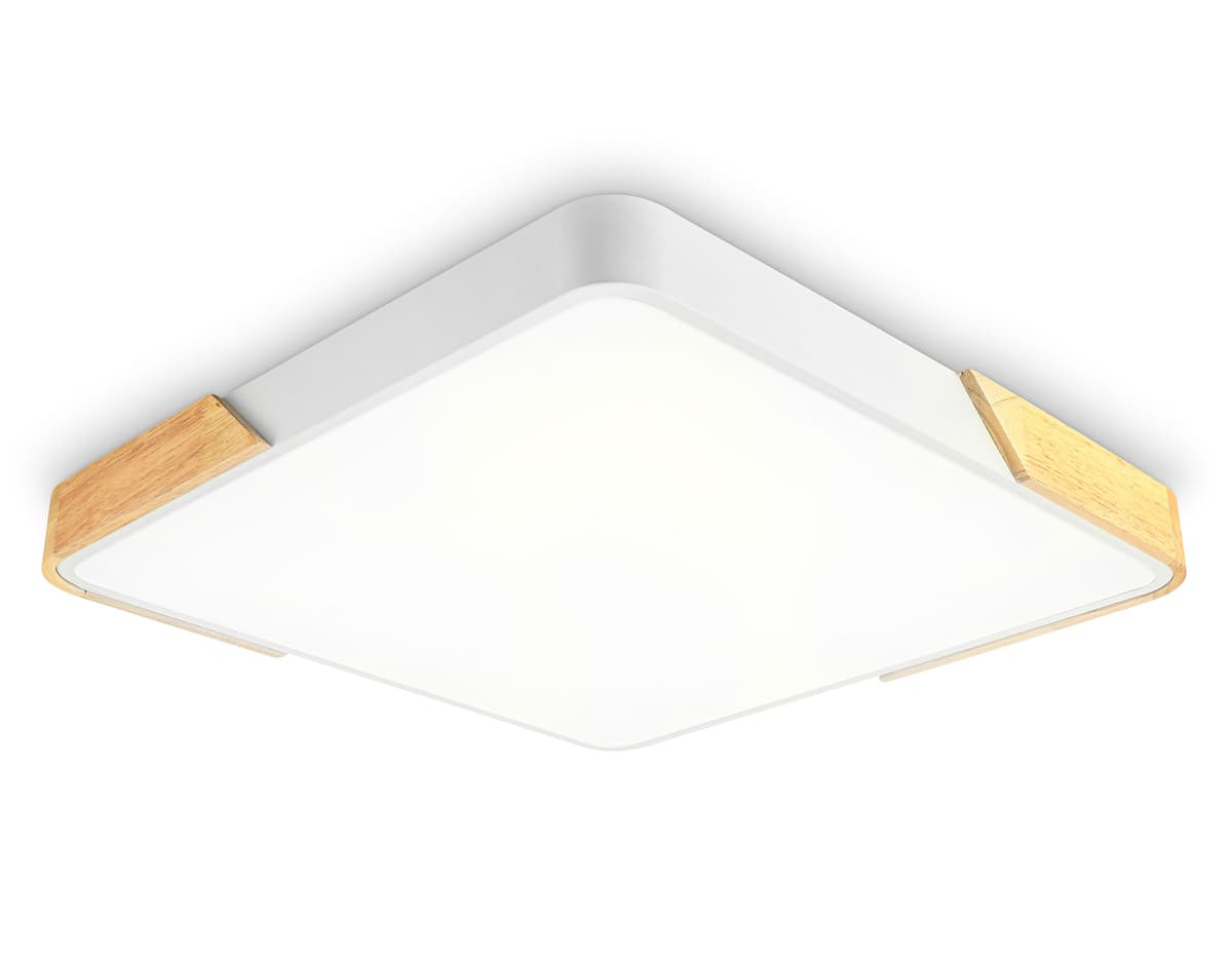 Потолочный светодиодный светильник FZ1312 WH/LW белый/светлое дерево 36W 5000K 400*400*50 (без ПДУ) Ambrella Light 4