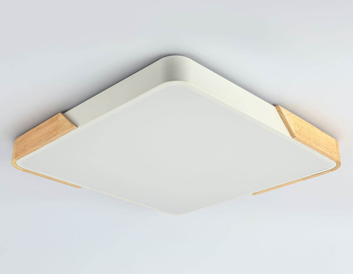 Потолочный светодиодный светильник FZ1312 WH/LW белый/светлое дерево 36W 5000K 400*400*50 (без ПДУ) Ambrella Light 5