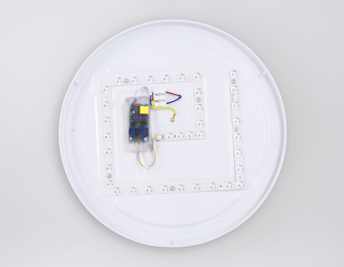 Потолочный светодиодный светильник с пультом FZ1320 GR/LWD серый/светлое дерево IP20 41W 3000-6400K D390*70 (ПДУ ИК) Ambrella Light 14