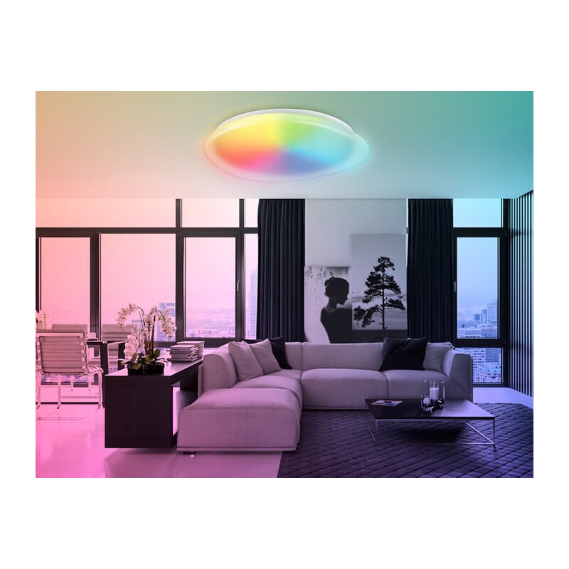 Светодиодный светильник RGB с пультом управления FZ1615 FR матовый IP20 60W 3000-6500K+RGB 510*100 (ПДУ ИК) Ambrella Light 14