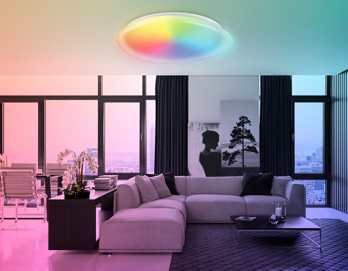 Светодиодный светильник RGB с пультом управления FZ1615 FR матовый IP20 60W 3000-6500K+RGB 510*100 (ПДУ ИК) Ambrella Light 22