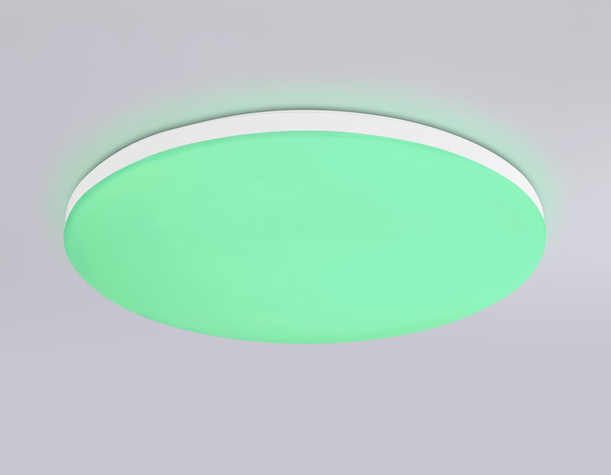 Умный светодиодный светильник Smart Ambrella Light 20W с Wi-Fi, Яндекс Алисой, Tuya, Smart Home, Alexa и ИК пультом FZ2001 WH белый IP54 20W 3000K-6500K+RGB Wi-Fi Алиса/Tuya/Smart Home/Alexa D300*55 (ПДУ ИК) Ambrella Light 22