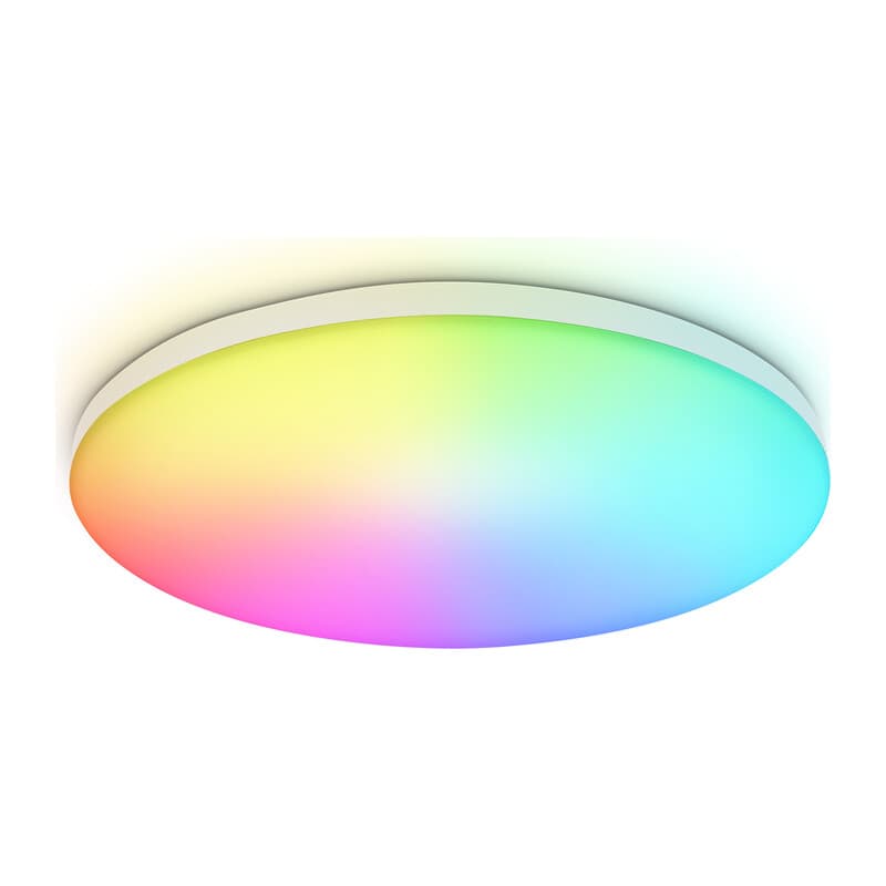 Умный светодиодный светильник Smart Ambrella Light 20W с Wi-Fi, Яндекс Алисой, Tuya, Smart Home, Alexa и ИК пультом FZ2001 WH белый IP54 20W 3000K-6500K+RGB Wi-Fi Алиса/Tuya/Smart Home/Alexa D300*55 (ПДУ ИК) Ambrella Light 9