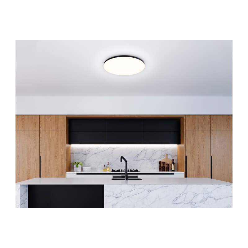 Умный светодиодный светильник Smart Ambrella Light 20W с Wi-Fi, Яндекс Алисой, Tuya, Smart Home, Alexa и ИК пультом FZ2004 BK черный IP54 20W 3000K-6500K+RGB Wi-Fi Алиса/Tuya/Smart Home/Alexa D300*55 (ПДУ ИК) Ambrella Light 16