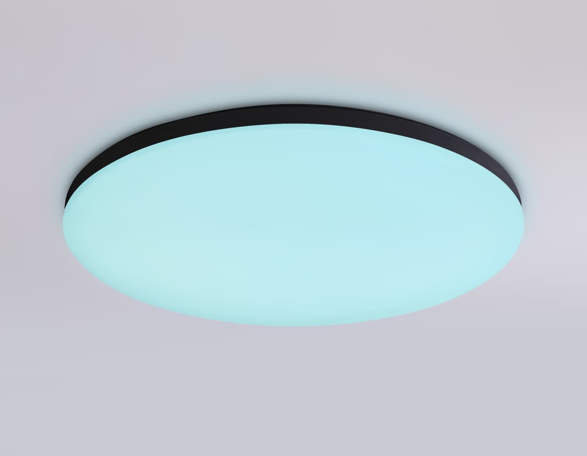 Умный светодиодный светильник Smart Ambrella Light 20W с Wi-Fi, Яндекс Алисой, Tuya, Smart Home, Alexa и ИК пультом FZ2004 BK черный IP54 20W 3000K-6500K+RGB Wi-Fi Алиса/Tuya/Smart Home/Alexa D300*55 (ПДУ ИК) Ambrella Light 23