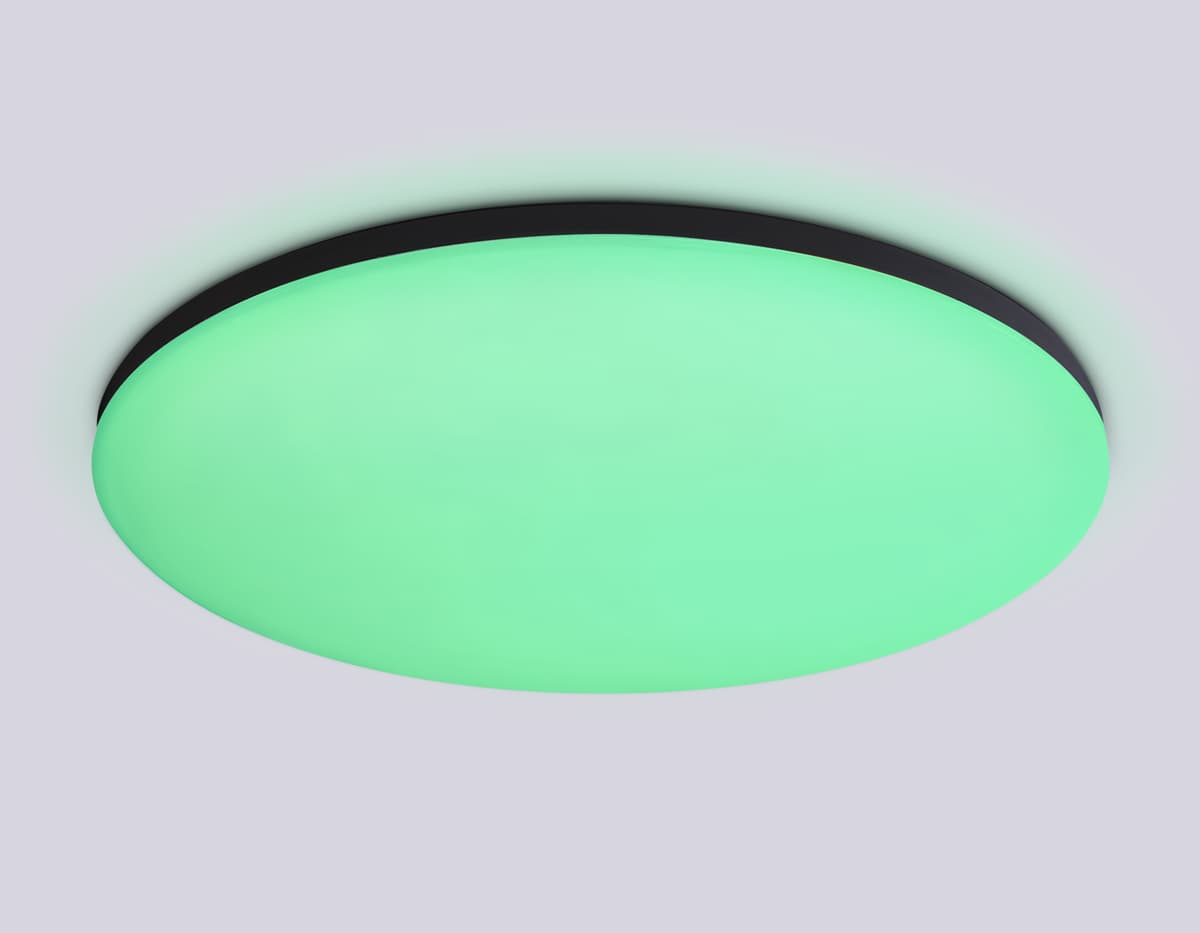 Умный светодиодный светильник Smart Ambrella Light 25W с Wi-Fi, Яндекс Алисой, Tuya, Smart Home, Alexa и ИК пультом FZ2005 BK черный IP54 25W 3000K-6500K+RGB Wi-Fi Алиса/Tuya/Smart Home/Alexa D370*55 (ПДУ ИК) Ambrella Light 22