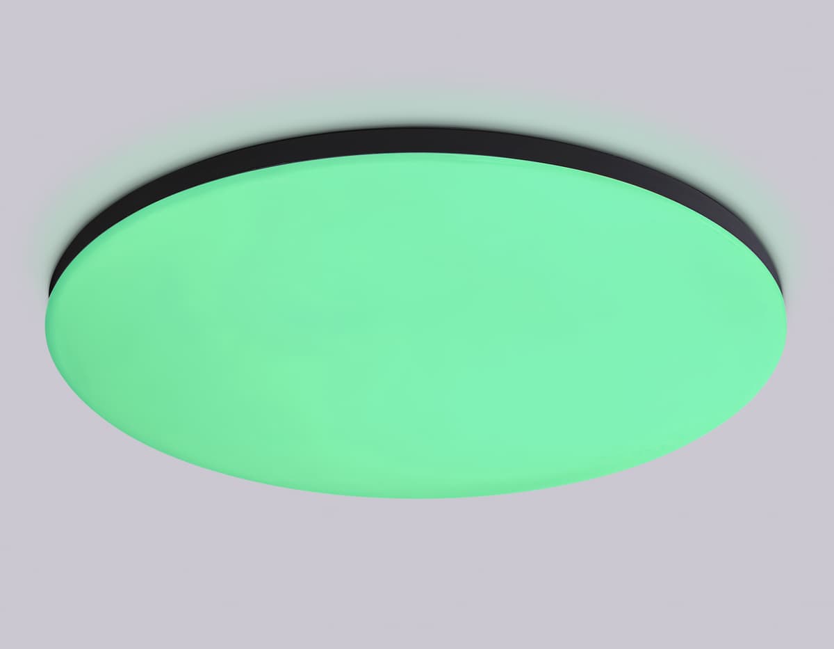 Умный светодиодный светильник Smart Ambrella Light 30W с Wi-Fi, Яндекс Алисой, Tuya, Smart Home, Alexa и ИК пультом FZ2006 BK черный IP54 30W 3000K-6500K+RGB Wi-Fi Алиса/Tuya/Smart Home/Alexa D450*60 (ПДУ ИК) Ambrella Light 22