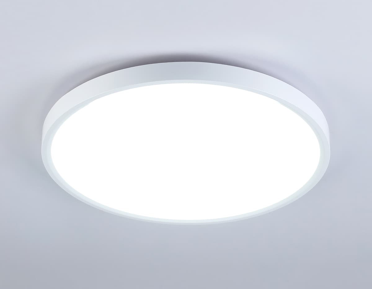 Потолочный светодиодный светильник с подсветкой FZ3001 WH белый IP44 24W+10W 6400+6400К D300*40 (Без ПДУ) Ambrella Light 13