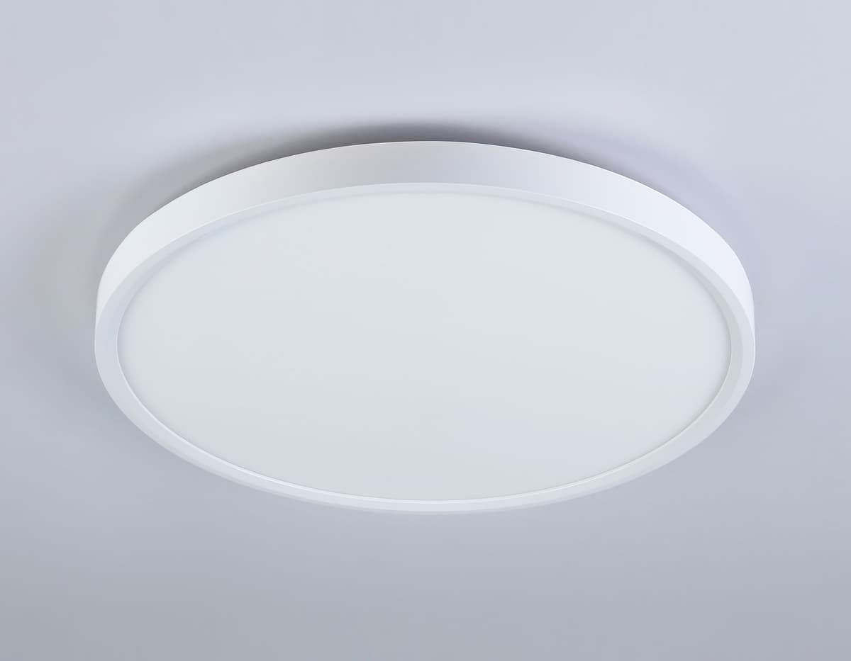 Потолочный светодиодный светильник с подсветкой FZ3001 WH белый IP44 24W+10W 6400+6400К D300*40 (Без ПДУ) Ambrella Light 15