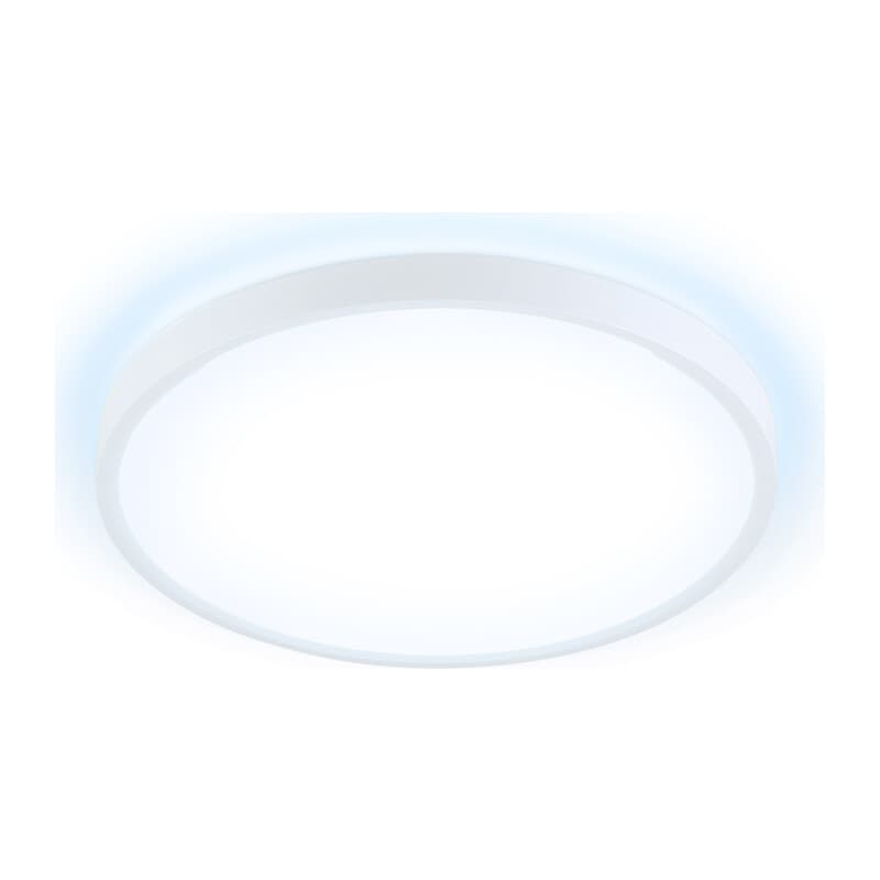 Потолочный светодиодный светильник с подсветкой FZ3001 WH белый IP44 24W+10W 6400+6400К D300*40 (Без ПДУ) Ambrella Light 9