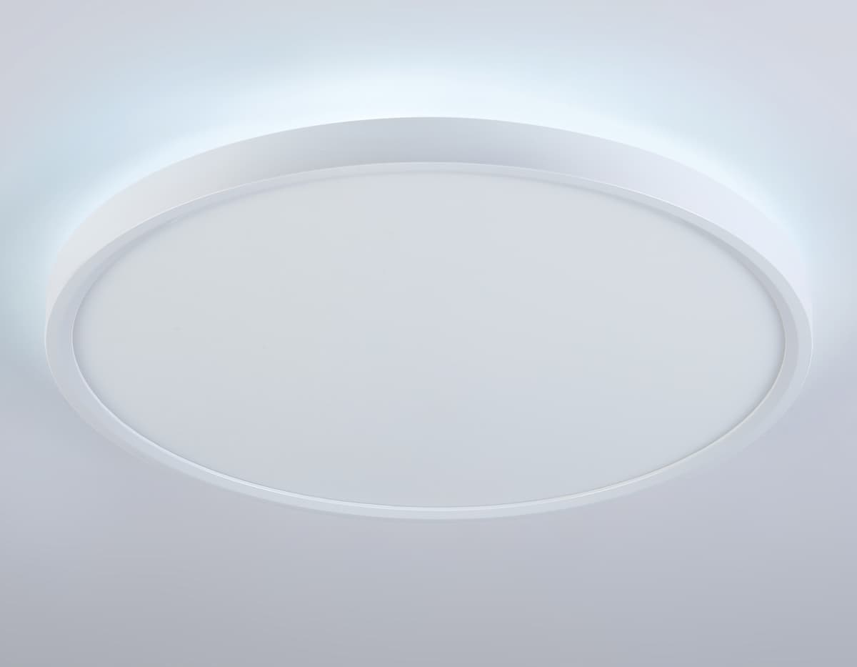 Потолочный светодиодный светильник с подсветкой FZ3005 WH белый IP44 33W+10W 6400+6400К D370*40 (Без ПДУ) Ambrella Light 14