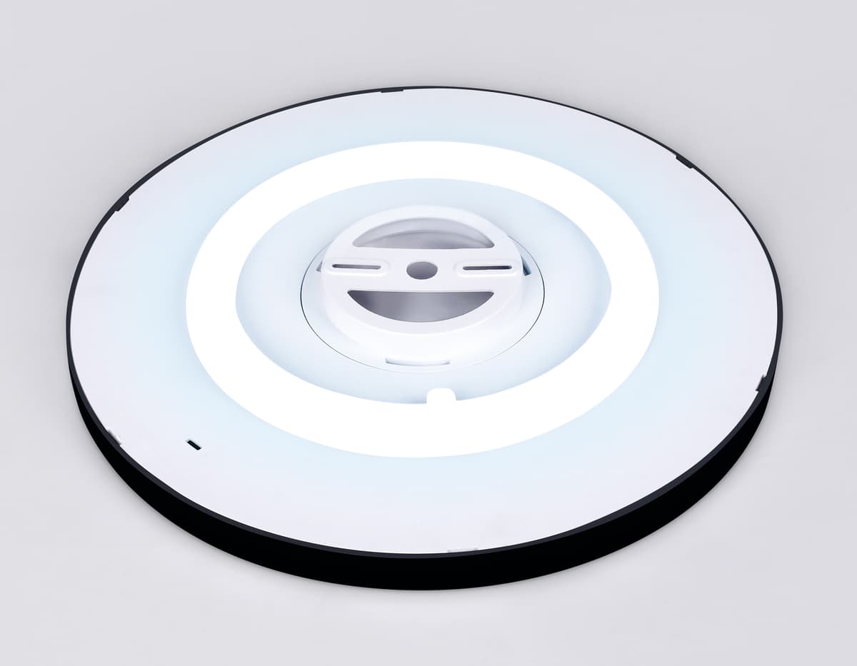 Потолочный светодиодный светильник с подсветкой FZ3055 BK черный IP44 33W+10W 6400+6400К D370*40 (Без ПДУ) Ambrella Light 17