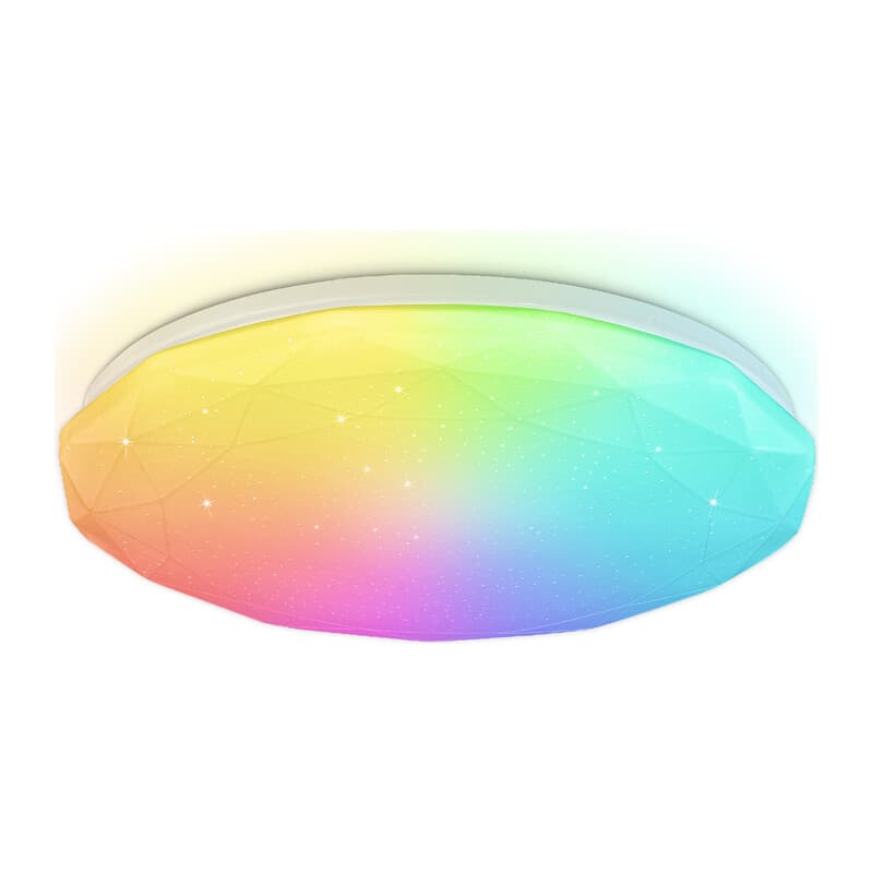 Светодиодный светильник RGB с пультом управления FZ417 WH белый IP20 46W 3000K-6500K+RGB D380*60 (ПДУ ИК) Ambrella Light 9