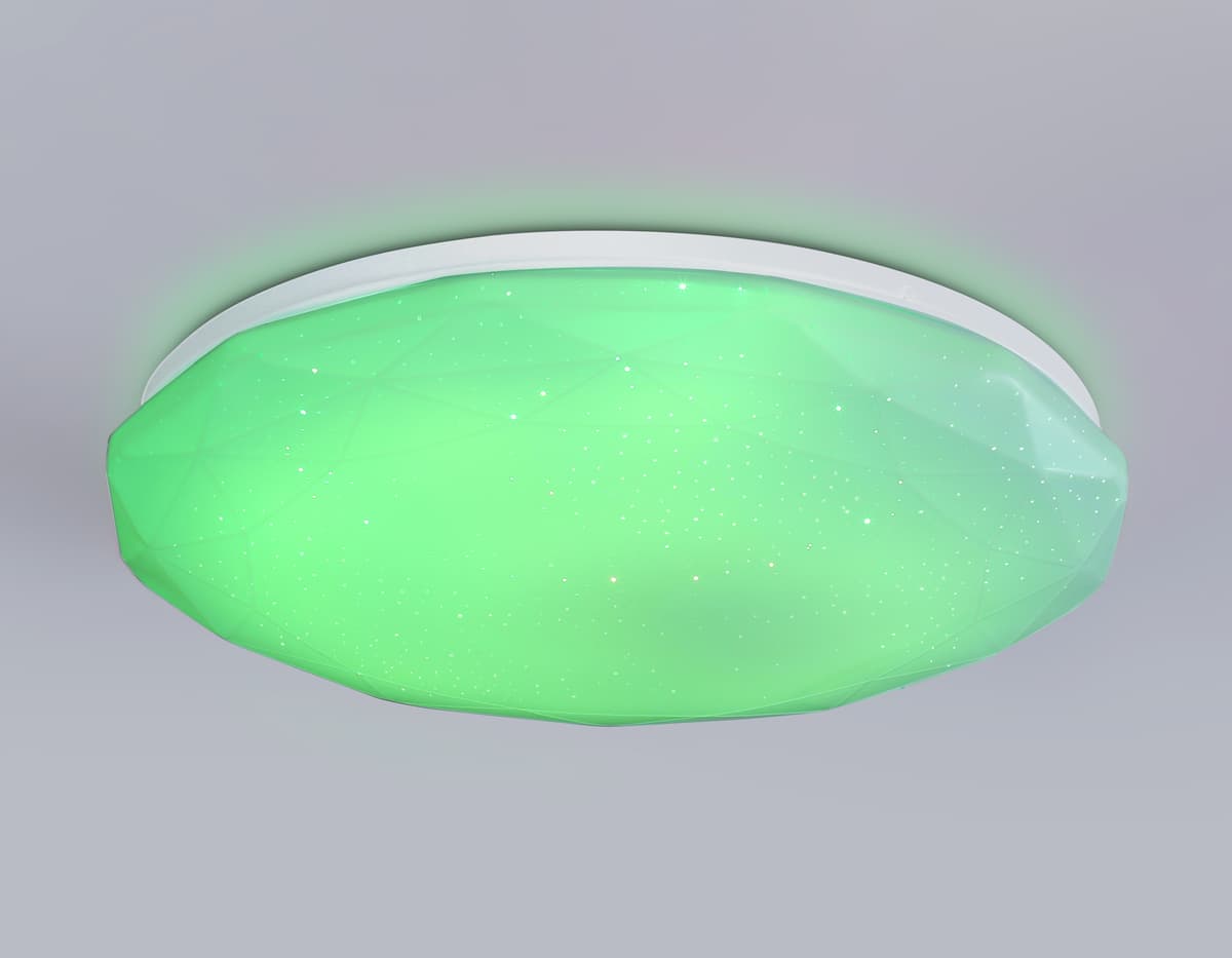 Светодиодный светильник RGB с пультом управления FZ418 WH белый IP20 66W 3000K-6500K+RGB D480*65 (ПДУ ИК) Ambrella Light 19