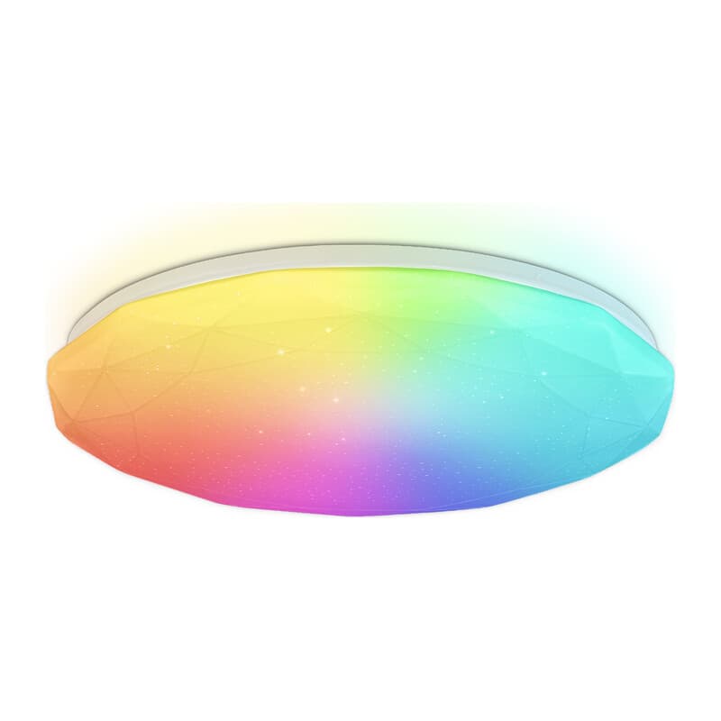 Светодиодный светильник RGB с пультом управления FZ418 WH белый IP20 66W 3000K-6500K+RGB D480*65 (ПДУ ИК) Ambrella Light 9