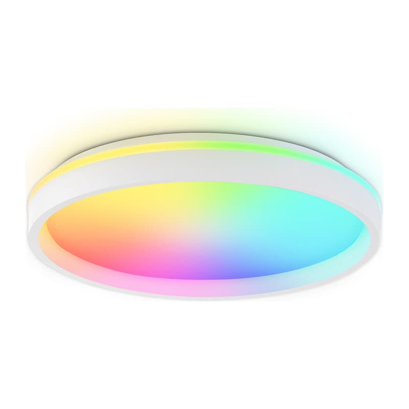 Светодиодный светильник RGB с пультом управления FZ607 WH/GD белый/золото IP20 66W 3000K-6500K+RGB D490*85 (ПДУ ИК) Ambrella Light 9