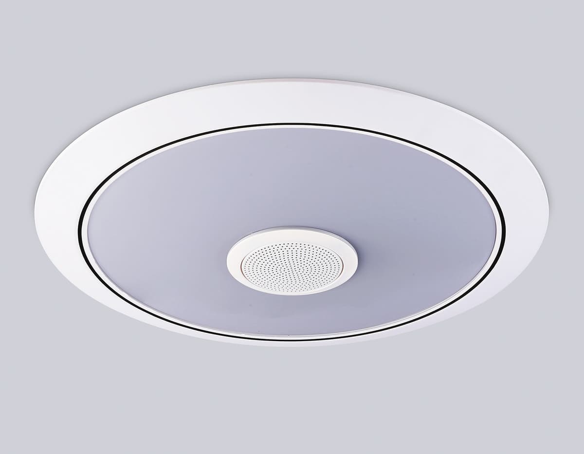Музыкальный светодиодный светильник c подсветкой RGB FZ710 WH белый IP20 40W 3000-6500K+RGB Music 370*56 (ПДУ ИК) Ambrella Light 17
