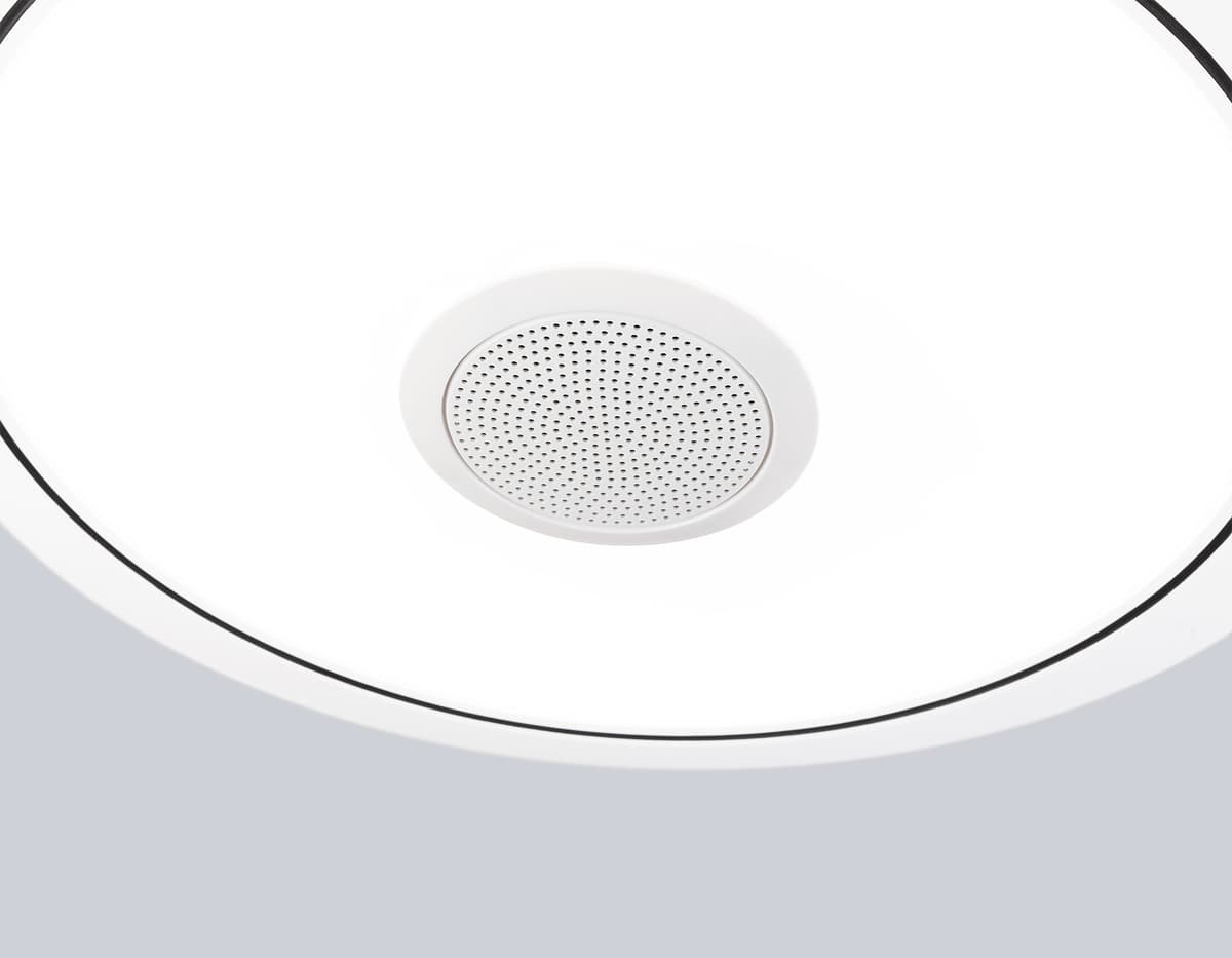 Музыкальный светодиодный светильник c подсветкой RGB FZ710 WH белый IP20 40W 3000-6500K+RGB Music 370*56 (ПДУ ИК) Ambrella Light 18