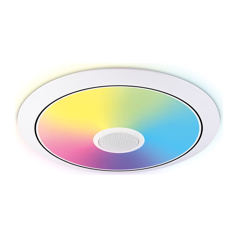 Музыкальный светодиодный светильник c подсветкой RGB FZ720 WH белый IP20 52W 3000-6500K+RGB Music 450*65 (ПДУ ИК) Ambrella Light 9