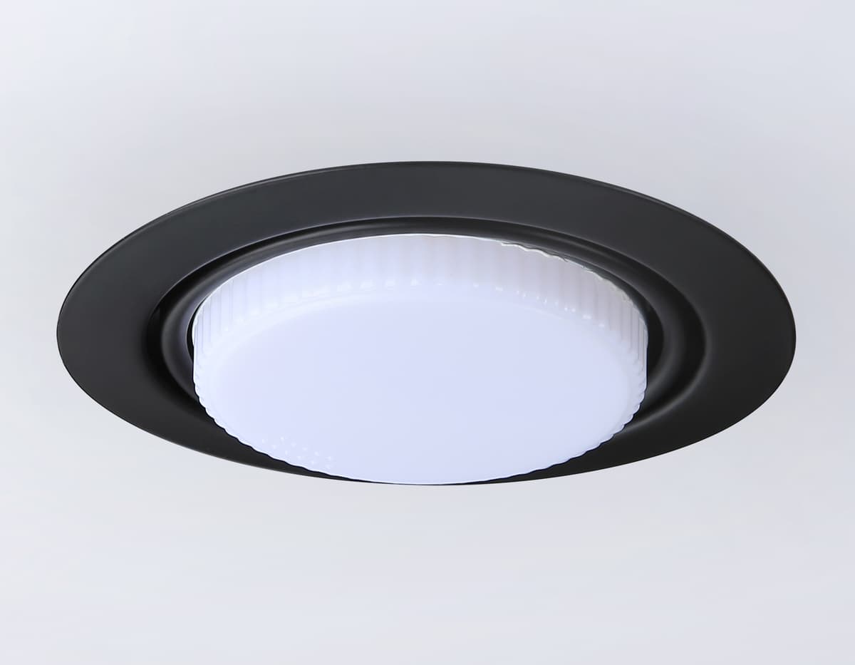 Светильник встраиваемый поворотный со сменной лампой GX53 G10123 BK черный GX53 max 12W D120*48 Ambrella Light 10