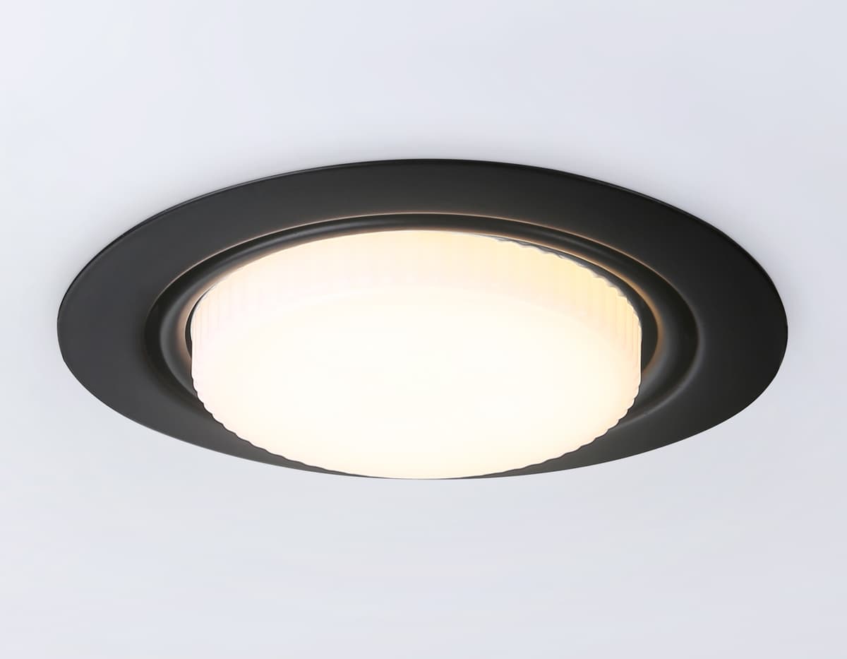 Светильник встраиваемый поворотный со сменной лампой GX53 G10123 BK черный GX53 max 12W D120*48 Ambrella Light 11