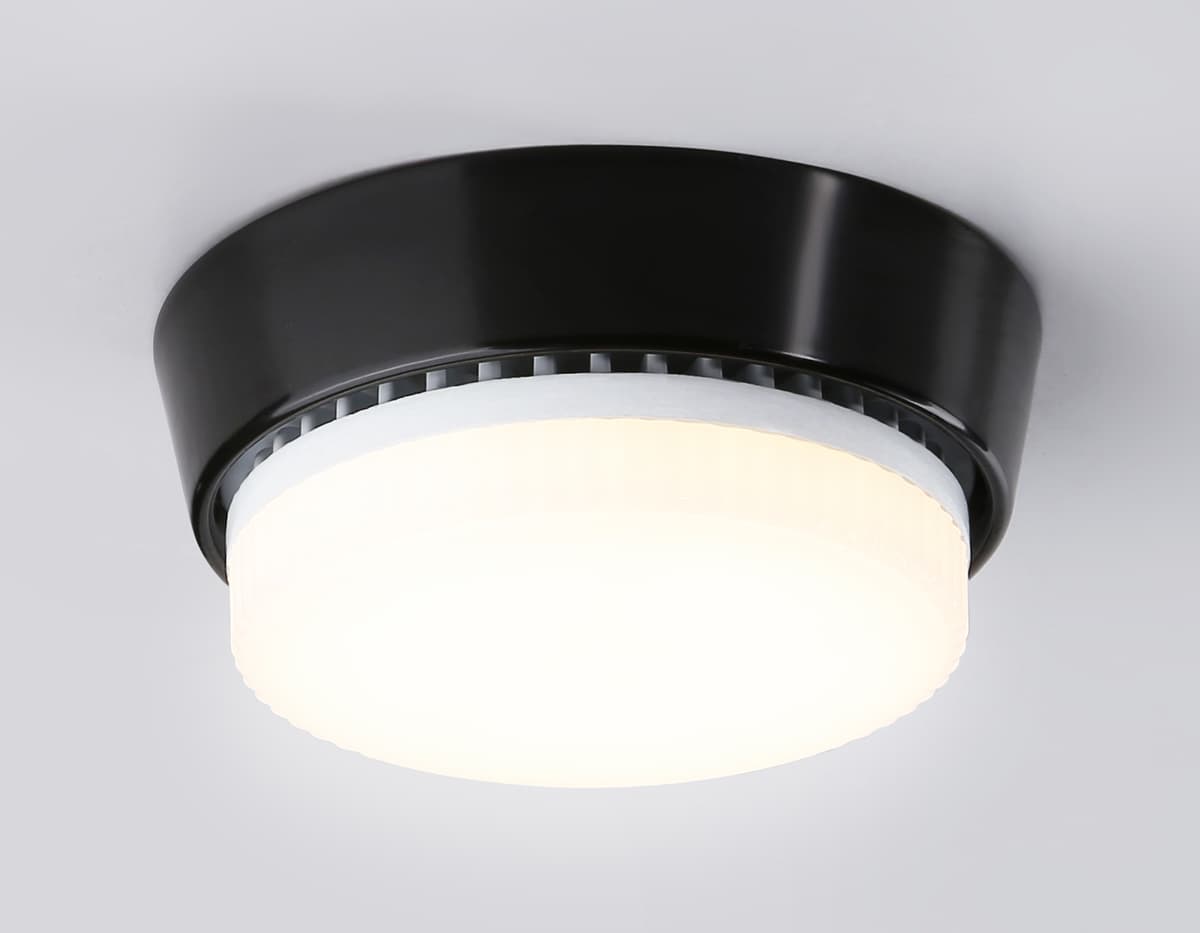 Светильник накладной со сменной лампой GX53 G10189 BK черный GX53 max 12W D90*20 Ambrella Light 8