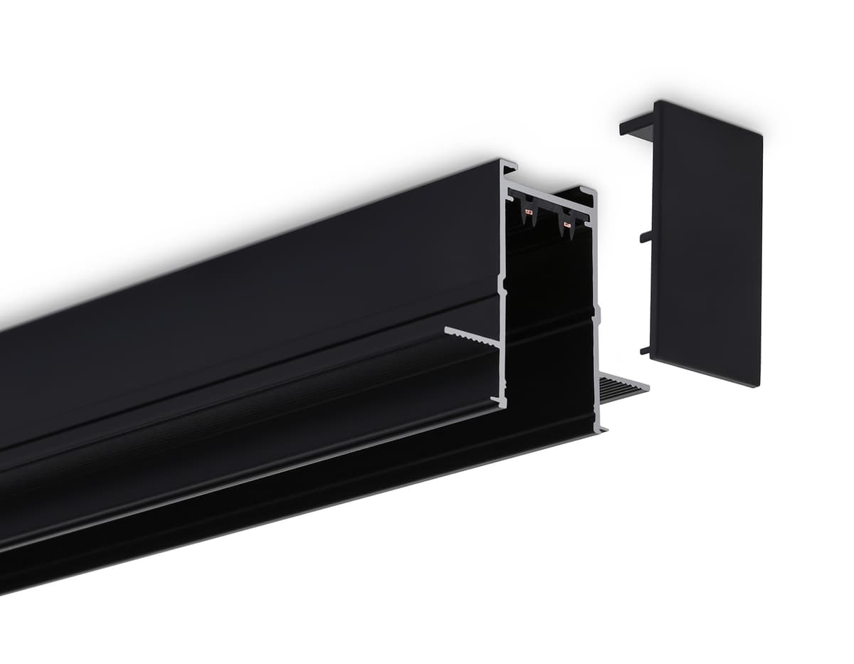 Шинопровод встраиваемый под ГКЛ 12,6мм Magnetic 25мм 220V GL1010 BK черный IP20 220V 2000*62.5*56 Ambrella Light 11