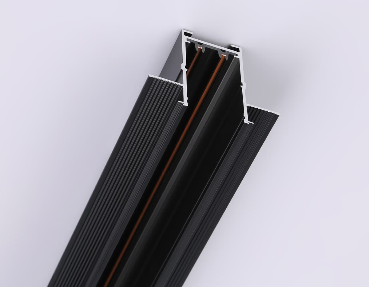 Шинопровод встраиваемый под ГКЛ 12,6мм Magnetic 25мм 220V GL1010 BK черный IP20 220V 2000*62.5*56 Ambrella Light 12