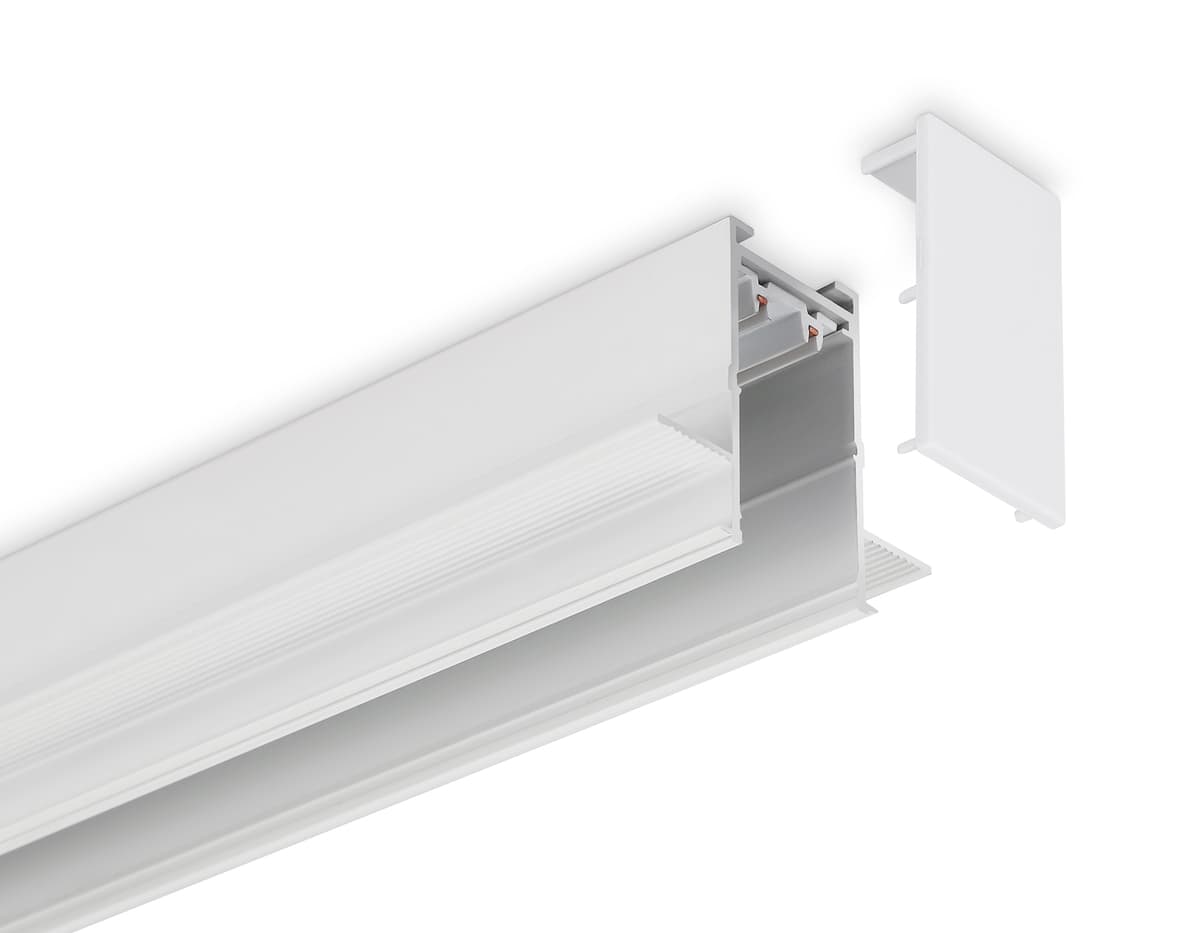 Шинопровод встраиваемый под ГКЛ 12,6мм Magnetic 25мм 220V GL1011 WH белый IP20 220V 3000*62.5*56 Ambrella Light 11