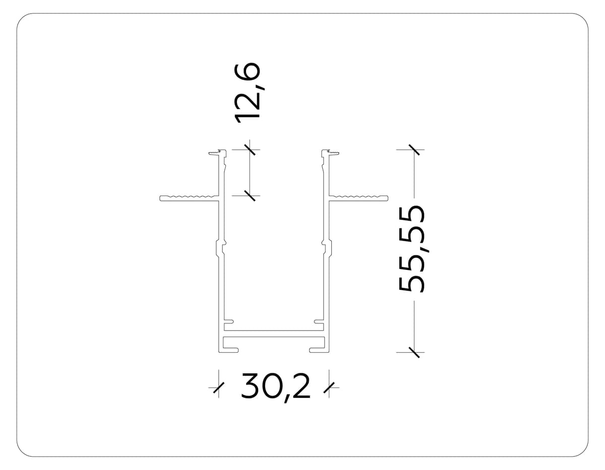 Шинопровод встраиваемый под ГКЛ 12,6мм Magnetic 25мм 220V GL1012 BK черный IP20 220V 3000*62.5*56 Ambrella Light 16