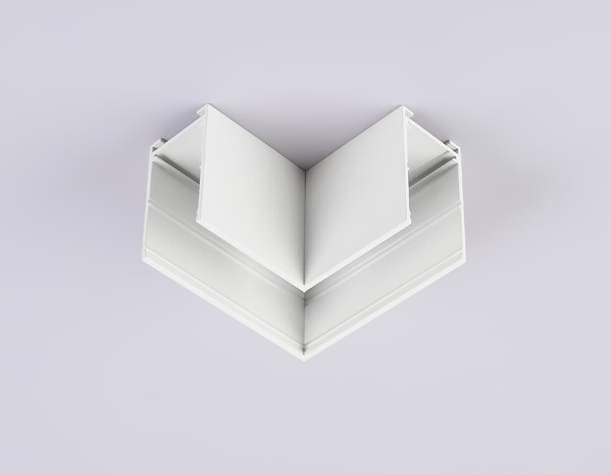 Коннектор угловой для накладного шинопровода Magnetic 25мм 220V GL1031 WH белый коннектор угловой для накладного шинопровода Magnetic 220V 80*80*52 Ambrella Light 8