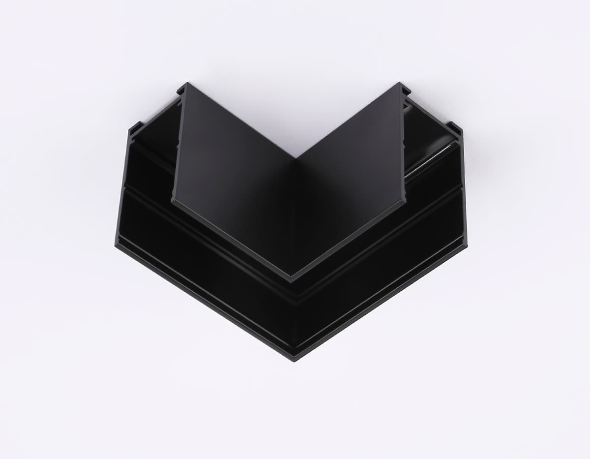Коннектор угловой для накладного шинопровода Magnetic 25мм 220V GL1032 BK черный коннектор угловой для накладного шинопровода Magnetic 220V 80*80*52 Ambrella Light 8
